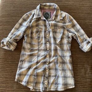 Guess plaid women’s shirt medium